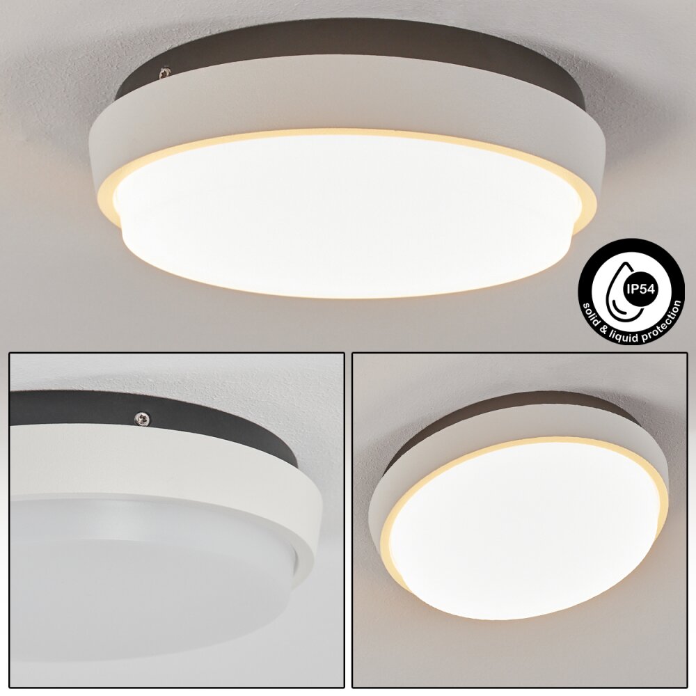 plafonnier extérieur Centinela LED Anthracite, Blanc H3590317