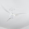 Ventilateur de plafond  Malloa LED Blanc, 1 lumière, Télécommandes