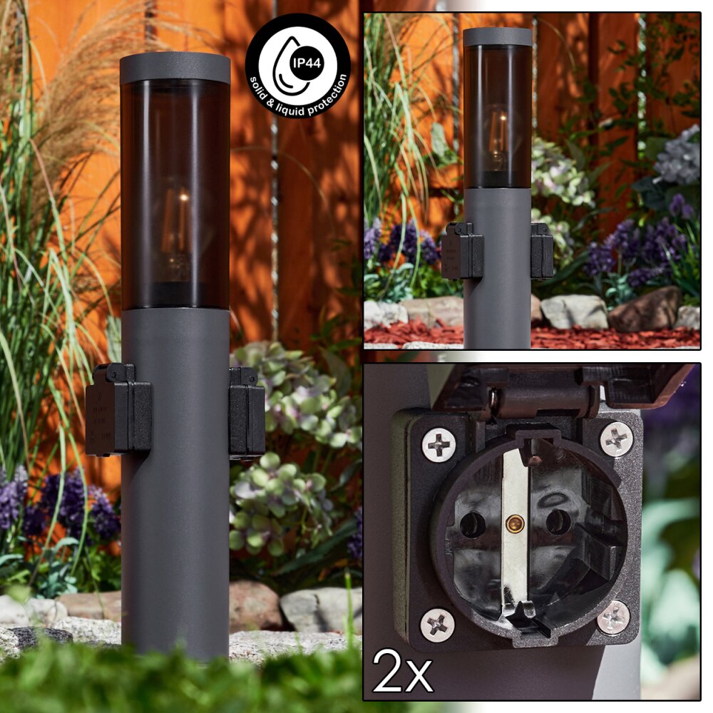 Borne lumineuse Gaborone Anthracite, 1 lumière main product photo