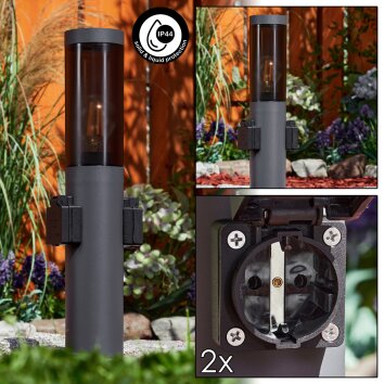 Borne lumineuse  Gaborone Anthracite, 1 lumière