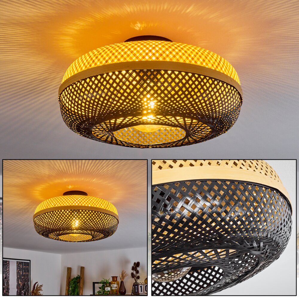 Plafonnier Pucapa Noir, 1 lumière main product photo