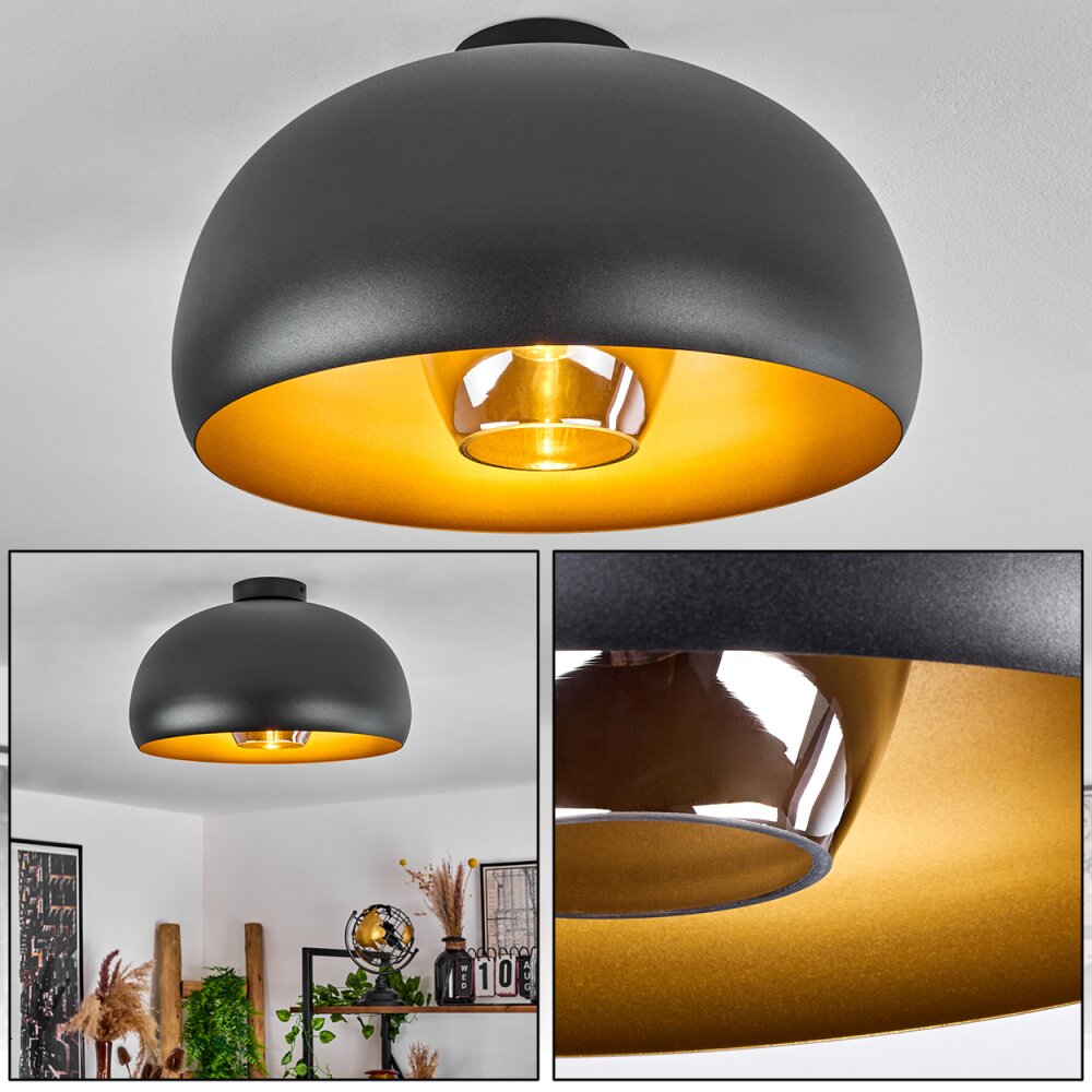 Lampe de plafond style dôme avec capteur de mouvements