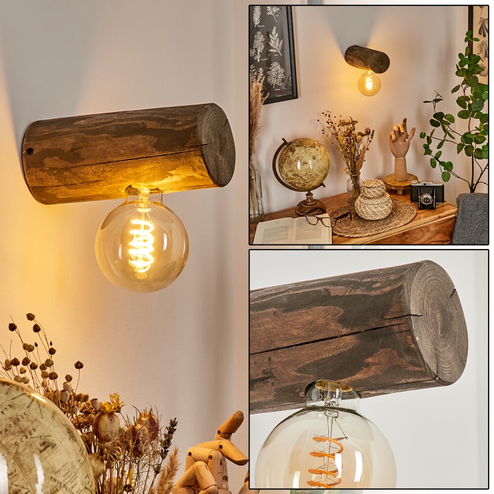 Applique murale Canedo Bois foncé, 1 lumière main product photo