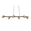 Suspension Trio Marley Vieux laiton, 6 lumières