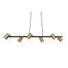 Suspension Trio Marley Vieux laiton, 6 lumières