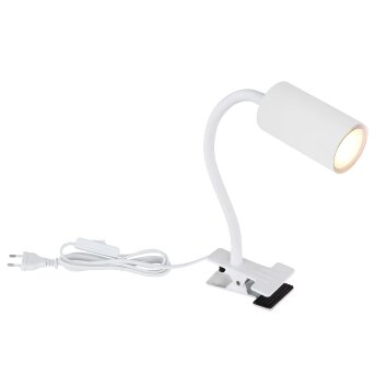 lampe â clipper Globo ROBBY Blanc, 1 lumière