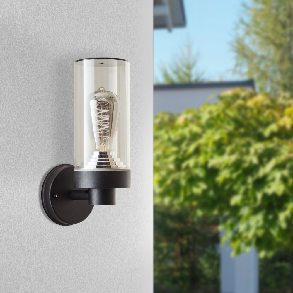 Applique murale d'extérieur Brilliant Masham Noir, 1 lumière main product photo
