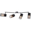 Plafonnier Brilliant Kamolo Noir, 4 lumières