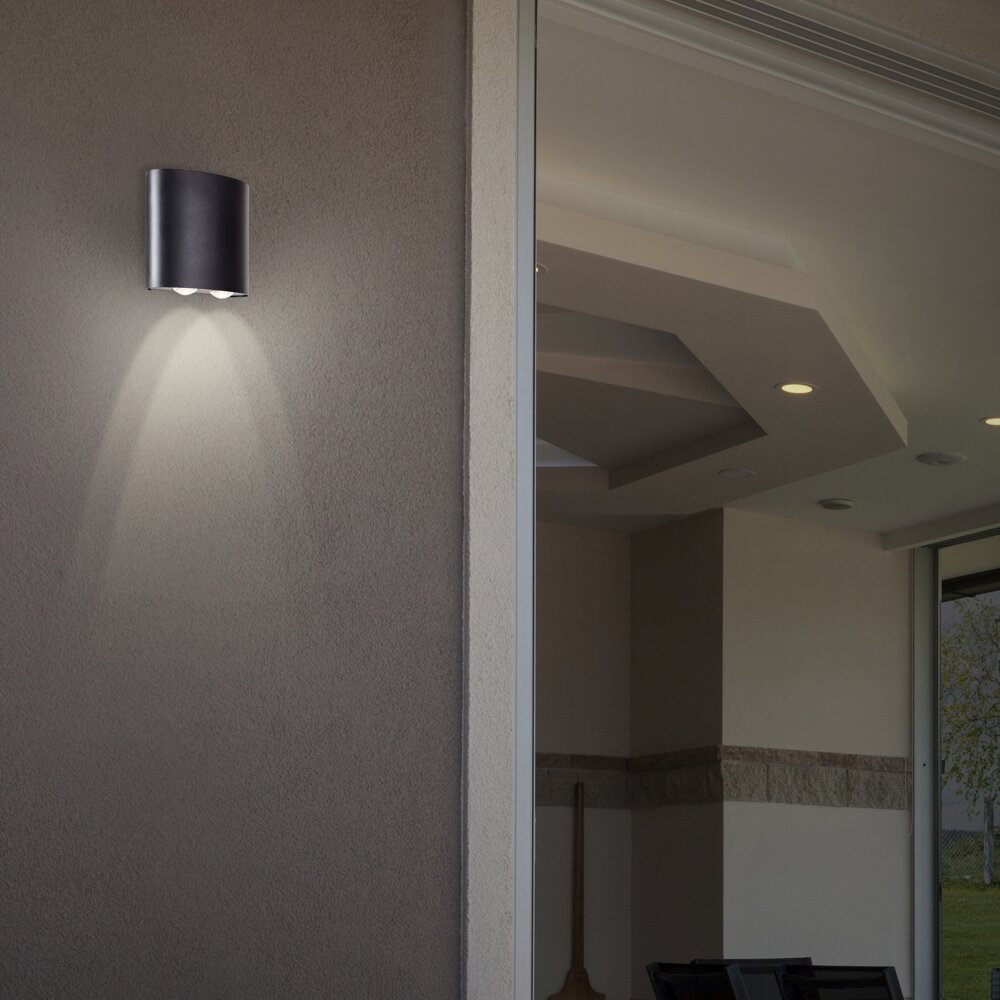 Applique murale d'extérieur Brilliant Tursdale LED Noir, 4 lumières main product photo