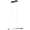 Suspension Brilliant Nebeker LED Noir, 4 lumières, Télécommandes