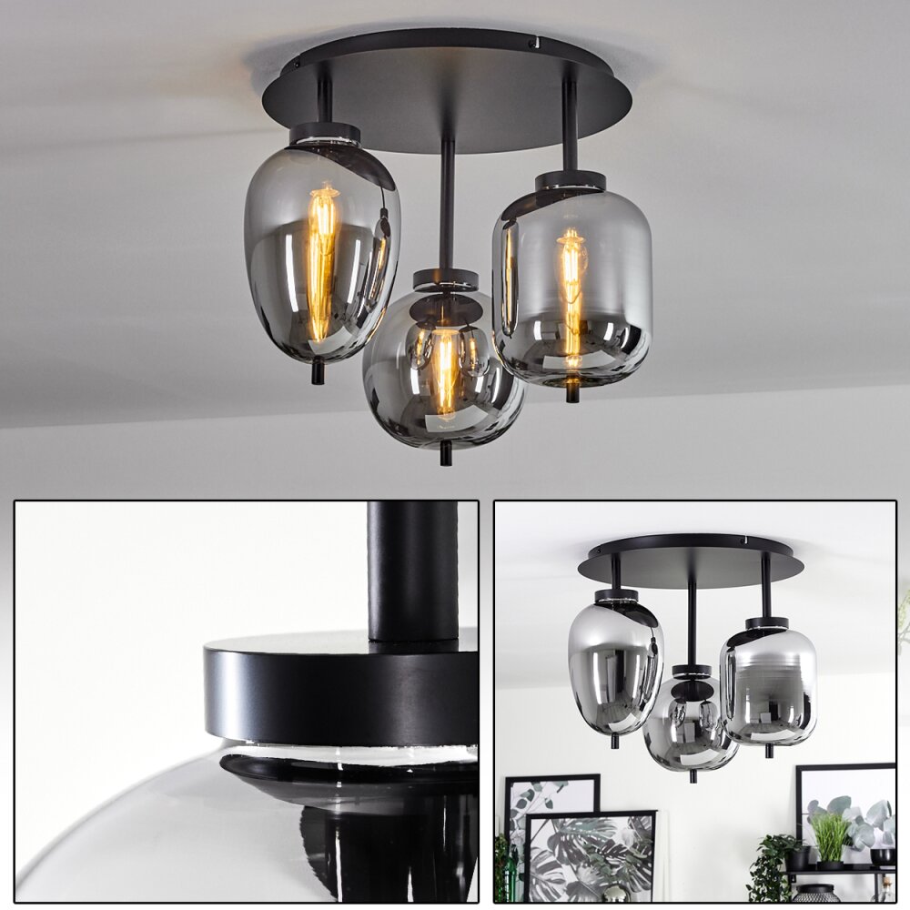 Plafonnier Verbania Noir, 3 lumières main product photo