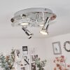 Plafonnier  Morges LED Chrome, Blanc, 4 lumières