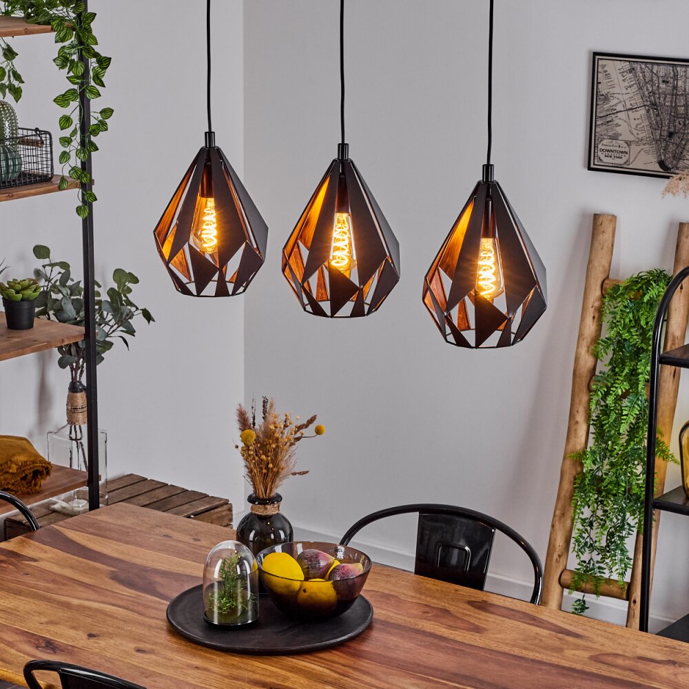 Suspension Marang Noir, 3 lumières main product photo