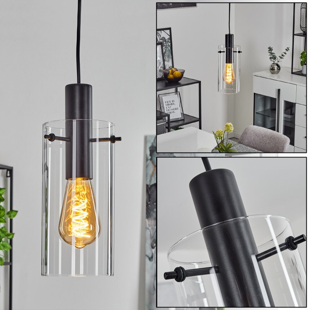 Suspension Miaqui Noir, 1 lumière main product photo