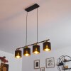 Suspension Alsen Noir, 4 lumières