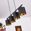 Suspension Alsen Noir, 4 lumières