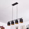 Suspension Alsen Noir, 4 lumières