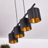 Suspension Alsen Noir, 4 lumières