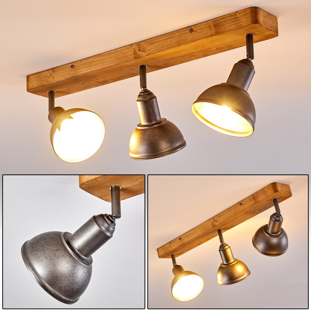 Plafonnier Tholen Brun, 3 lumières main product photo