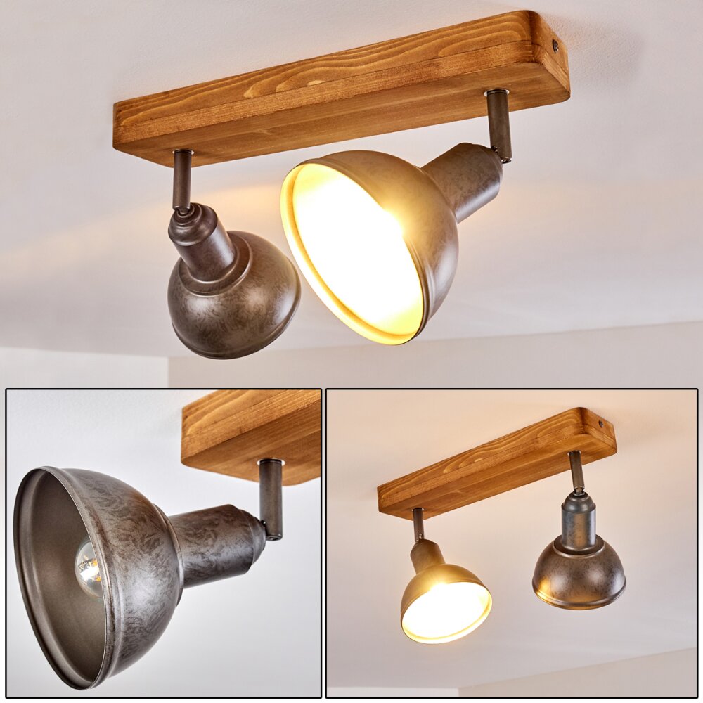 Plafonnier Tholen Brun, 2 lumières main product photo