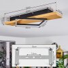 Plafonnier  Pompu LED Bois clair, Noir, 1 lumière