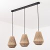 Suspension  Henvic Noir, 3 lumières