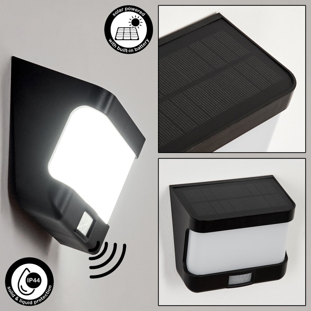 applique solaire Colchagua LED Noir, Blanc H3651186