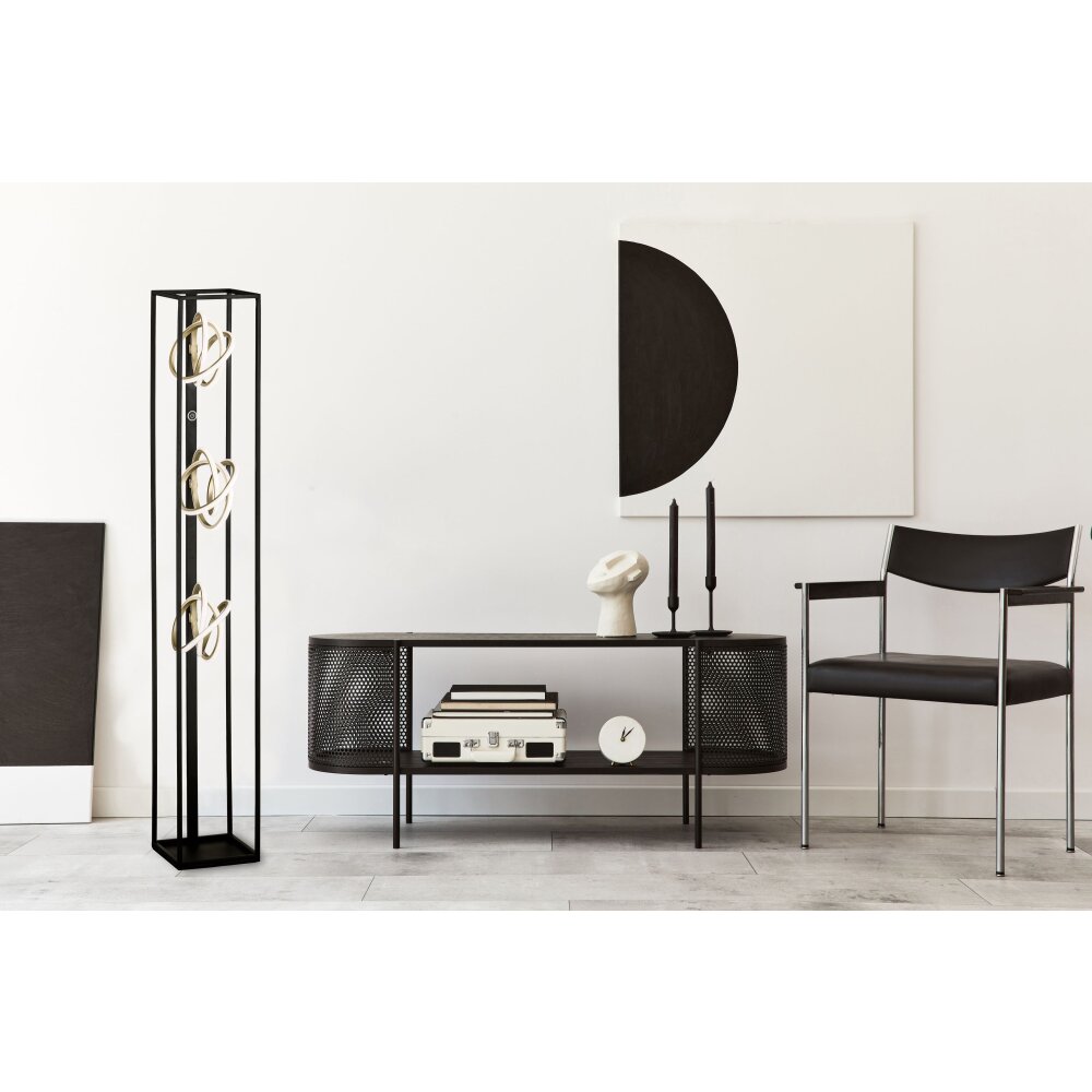 Lampadaire Fischer & Honsel Gisi LED Noir, 3 lumières main product photo