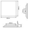 Plafonnier Brilliant Malgas LED Blanc, 1 lumière, Télécommandes