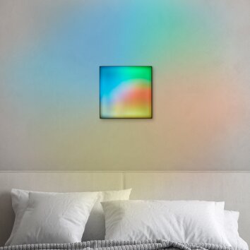 Plafonnier Brilliant Malgas LED Blanc, 1 lumière, Télécommandes