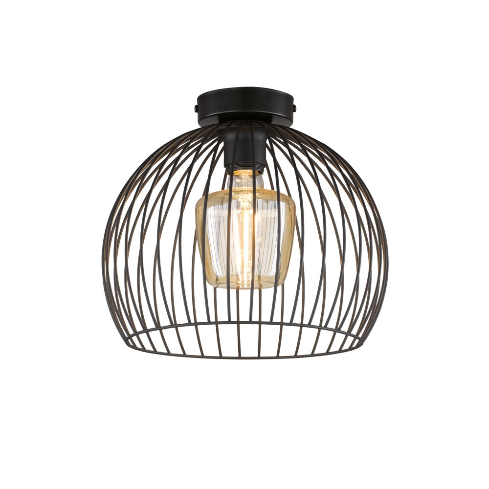 Plafonnier Fischer & Honsel Wire Noir, 1 lumière main product photo