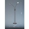 Lampadaire FHL easy Luna LED Noir, 2 lumières