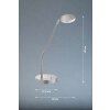 Lampe de table FHL easy Luna LED Nickel mat, 1 lumière