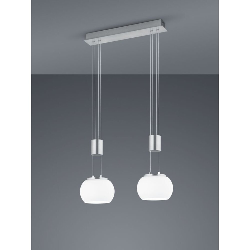 Suspension Trio Madison LED Nickel mat, 2 lumières main product photo