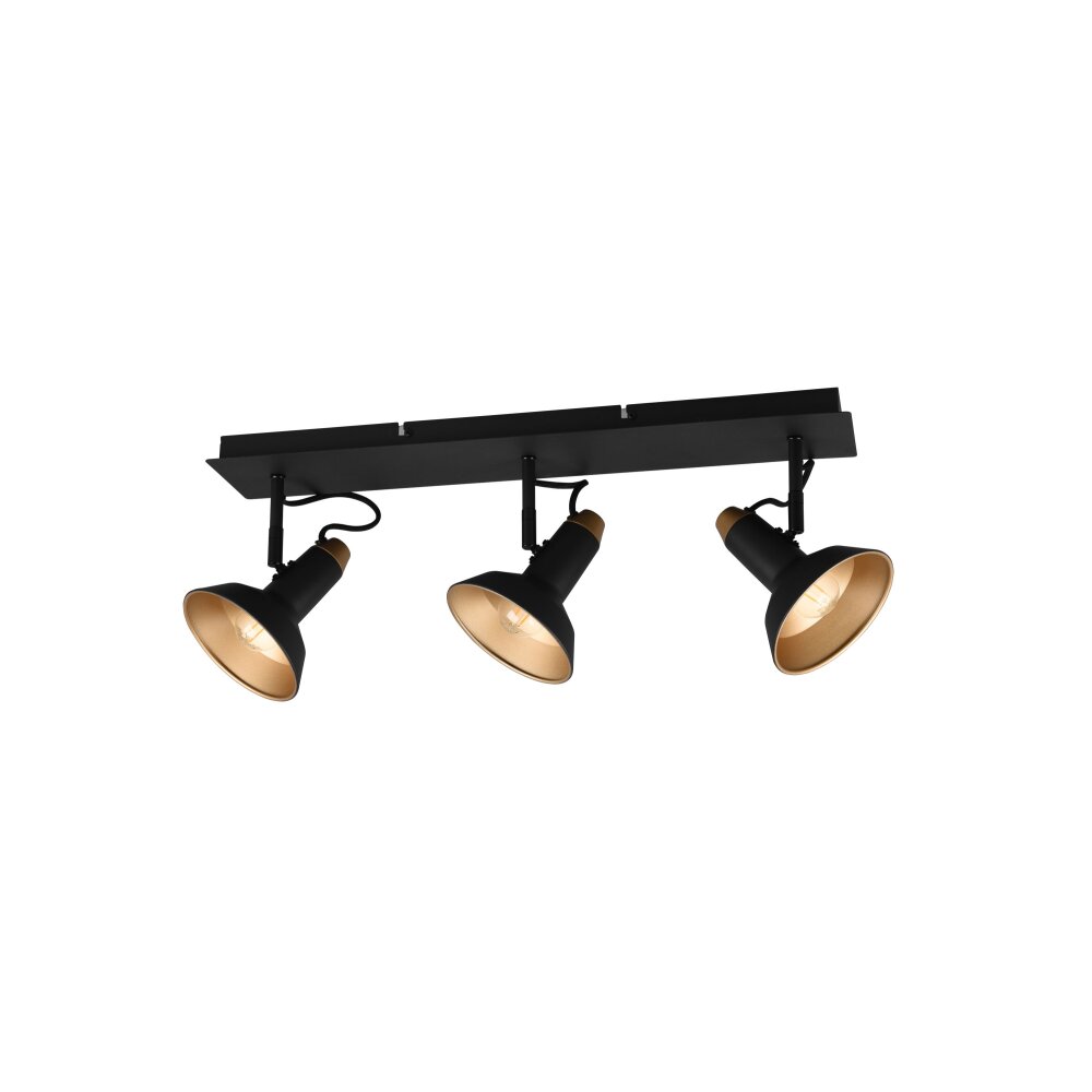 Plafonnier Trio Roxie Noir, 3 lumières main product photo