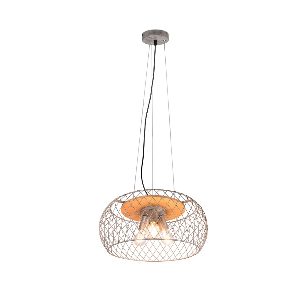 Suspension Trio Tamil Brun foncé, Nickel mat, 3 lumières main product photo