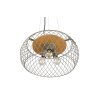 Suspension Trio Tamil Brun foncé, Nickel mat, 3 lumières