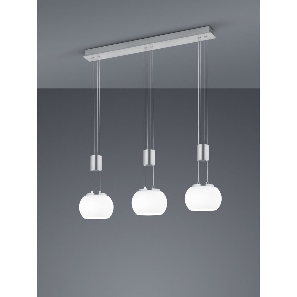 Suspension Trio Madison LED Nickel mat, 3 lumières main product photo