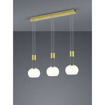 Suspension Trio Madison LED Laiton, 3 lumières