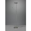 Lampadaire à vasque Trio Brantford LED Nickel mat, 1 lumière