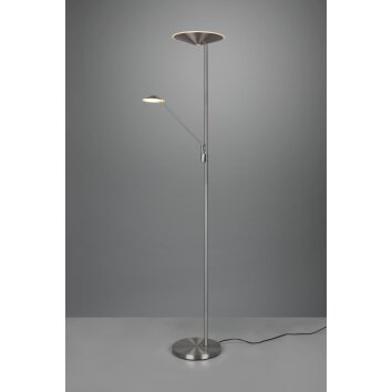 Lampadaire à vasque Trio Brantford LED Nickel mat, 1 lumière