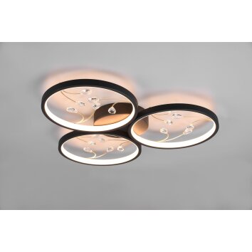 Plafonnier Trio Groovy LED Noir, 1 lumière