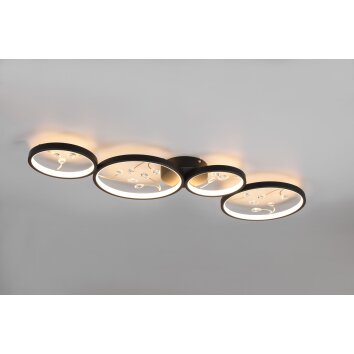 Plafonnier Trio Groovy LED Noir, 1 lumière