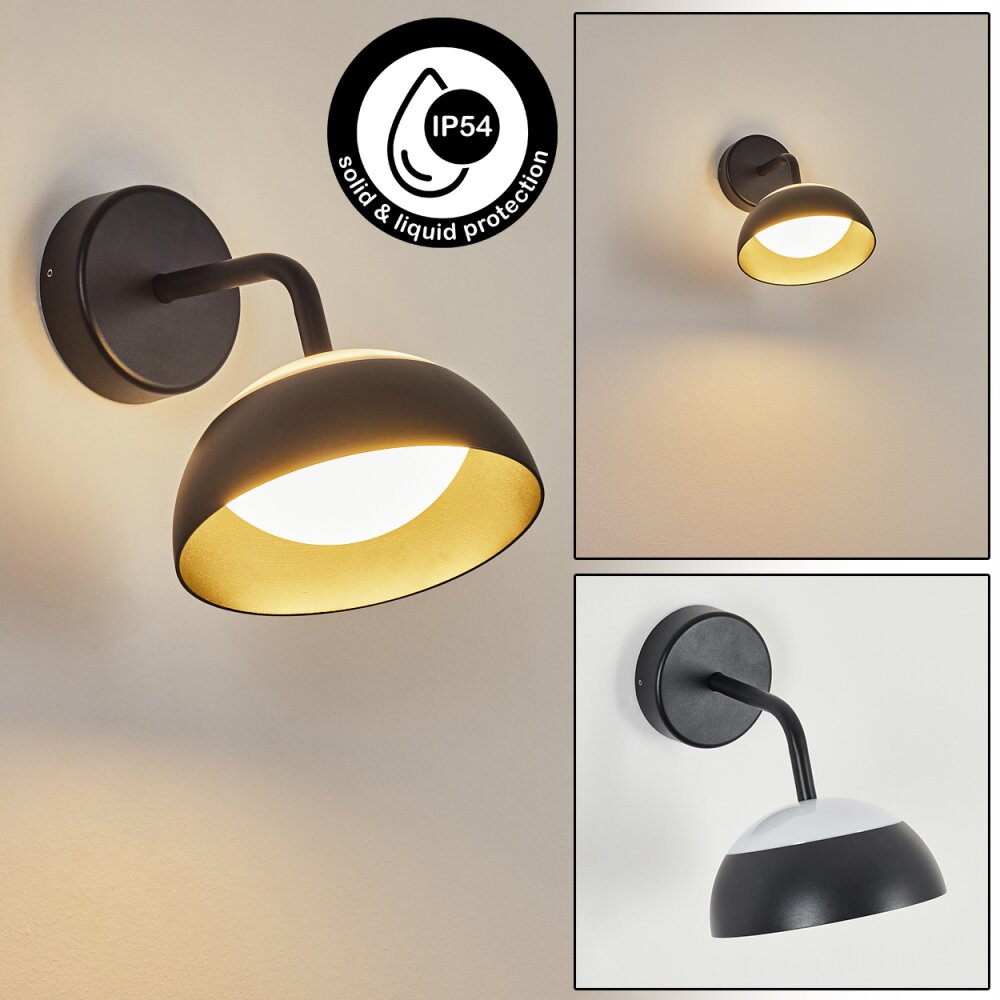 Applique murale d'extérieur  Ancemont LED Noir, 1 lumière main product photo