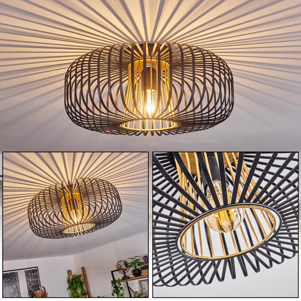 Plafonnier Oravi Noir doré, 1 lumière main product photo