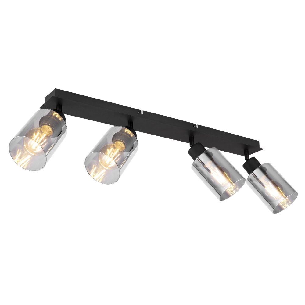 Plafonnier Globo HADERA Noir, 4 lumières main product photo