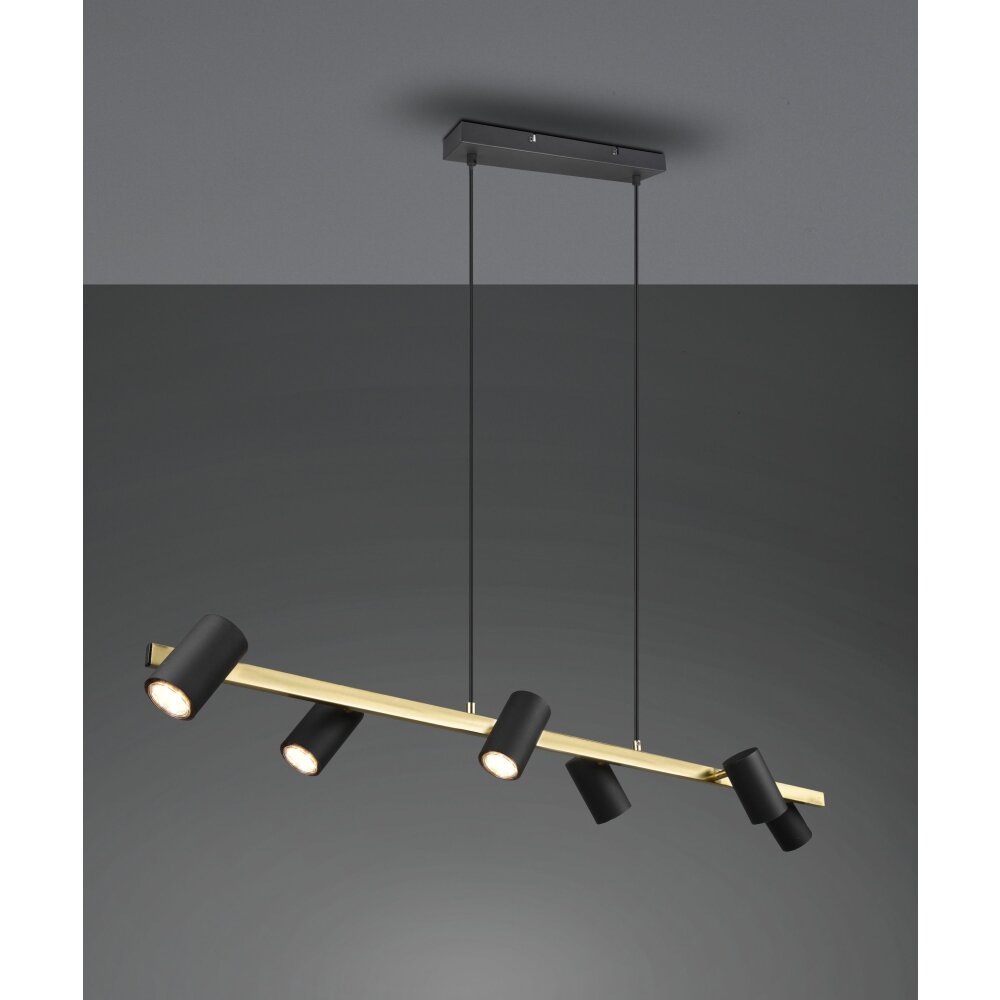 Suspension Trio Marley Noir doré, 6 lumières main product photo