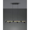 Suspension Trio Marley Noir doré, 6 lumières