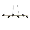 Suspension Trio Marley Noir doré, 6 lumières