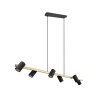 Suspension Trio Marley Noir doré, 6 lumières